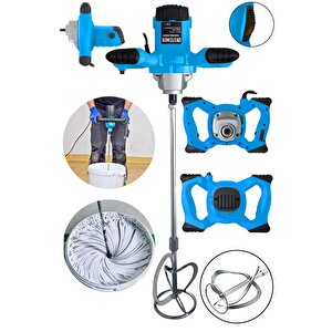 Alman Gt-blue 3000 Bakır Sargı 6 Kademe Devir Ayarlı Elektrikli Alçı Boya Ve Harç Karıştırıcı Mikser