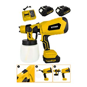 Alman 999vf 20 Ah Li-ion Çift Akülü Şarjlı Boya Makinesi