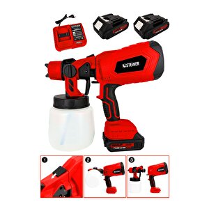 Alman 999vf 20 Ah Li-ion Çift Akülü Şarjlı Boya Makinesi