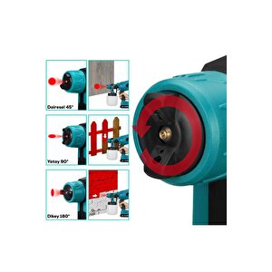 Alman 999vf 20 Ah Li-ion Çift Akülü Şarjlı Boya Makinesi