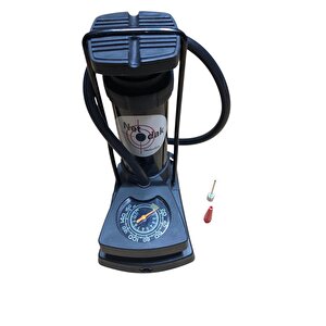 Mini Bisiklet Pompası Göstergeli Taşınabilir Ayak Pompası Motorsiklet Ve Araç Pompası