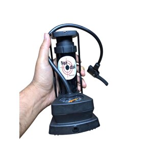 Mini Bisiklet Pompası Göstergeli Taşınabilir Ayak Pompası Motorsiklet Ve Araç Pompası