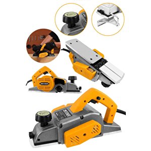 Alman 4200 Watt Sjs Bakır Sargılı Metal Şanzıman Motor Korumalı Çift Bıçaklı Planya Rende Makinesi