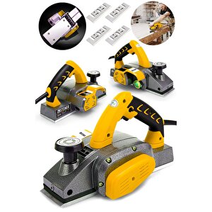 Alman Titan 4200 Watt Bakır Sargılı Metal Şanzuman Çift Bıçaklı Planya Rende Makinesi + 4 Bıçak