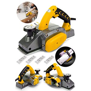 Alman Titan 4200 Watt Bakır Sargılı Metal Şanzuman Çift Bıçaklı Planya Rende Makinesi + 4 Bıçak