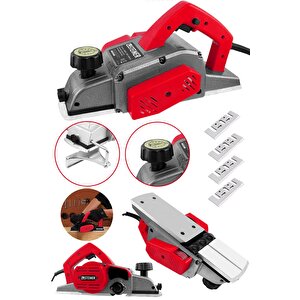 Alman 4200 W Bakır Sargı Metal Şanzıman Motor Korumalı Çift Bıçaklı Planya Rende Makinesi + 4 Bıçak