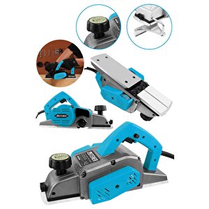 Alman 4200 Watt Sjs Bakır Sargılı Metal Şanzıman Motor Korumalı Çift Bıçaklı Planya Rende Makinesi