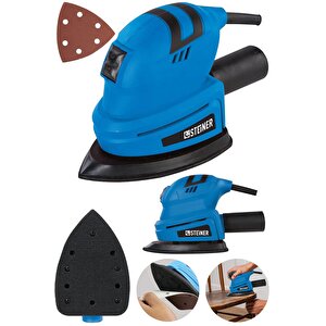 Alman 1200 Watt Professional Elektrikli Titreşimli Üçgen Zımpara Makinesi Kenar Köşe Avuç Zımpara