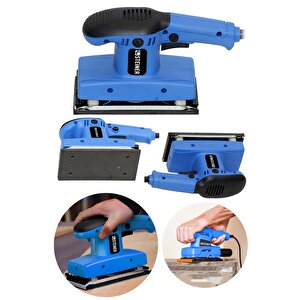 Alman 1200 Watt Professional Elektrikli Titreşimli Zımpara Makinesi Kenar Köşe Avuç Zımpara