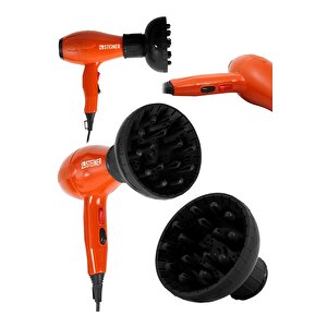 Alman 3600 Watt Professional Saç Kurutma Makinesi Ac Motor Fön Makinesi + Difüzör + 2 Adet Başlık