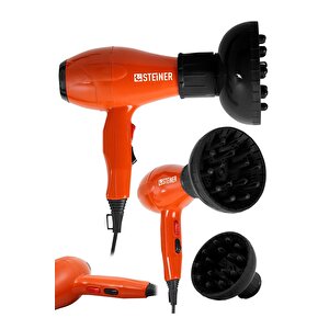 Alman 3400 Watt Ac Motor Saç Kurutma Makinesi Professional Fön Makinesi + Difüzör + 2 Adet Başlık