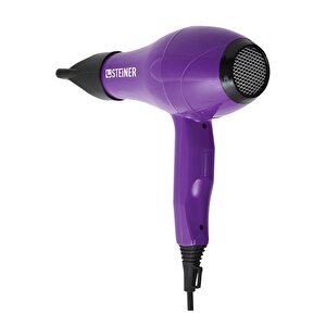 Alman 3600 Watt Profesyonel Saç Kurutma Makinesi Fön Makinesi Ac Motor Ms-9001 Mor + 2 Adet Başlık