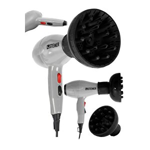 Alman 3800 Watt Professional Saç Kurutma Makinesi Ac Motor Fön Makinesi + Difüzör + 2 Adet Başlık