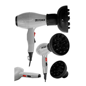 Alman 3800 Watt Professional Saç Kurutma Makinesi Ac Motor Fön Makinesi + Difüzör + 2 Adet Başlık