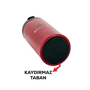 Paslanmaz Çelik Termos 380 Ml Mat Kırmızı Sıcak Ve Soğuk Tutma Özellikli Termos