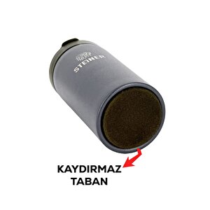 Paslanmaz Çelik Termos 380 Ml Mat Antrasit Sıcak Ve Soğuk Tutma Özellikli Termos