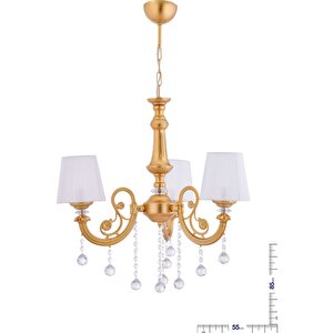 Paris 3'lü Avize Gold/beyaz Şapkalı