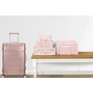 Baby 6 Lı Bavul Organizer Seyahat Çantası Pembe 104485