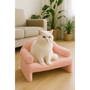 Pet Peluş Kedi Oturma Koltuğu Kedi Yatağı Pembe