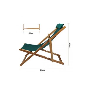 Ahşap Katlanabilir Taşınır Bahçe Sandalyesi Plaj Bahçe Teras Balkon Şezlongu Kırmızı
