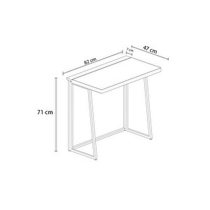 Foldy Katlanabilir Metal Ayaklı Çalışma Masası 47x82 Cm Pratik Bilgisayar Masası Çizim Masası