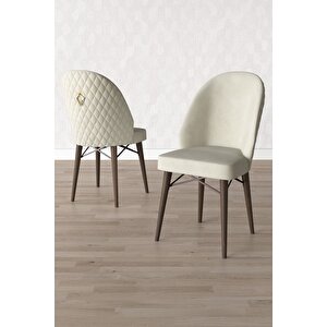 Calvin Barok Desen 80x132 Açılabilir Mdf Masa Yemek Odası Takımı, Mutfak Takımı 6 Adet Sandalye