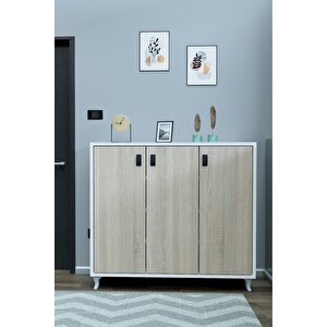3 Kapaklı Ayakkabılık Çok Raflı Modern Ayakkabı Dolabı, Geniş Depolama Alanı, Kolay Kurulum Vestiyer