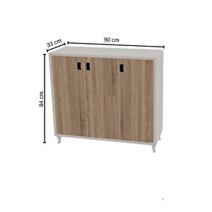 3 Kapaklı Ayakkabılık Çok Raflı Modern Ayakkabı Dolabı, Geniş Depolama Alanı, Kolay Kurulum Vestiyer