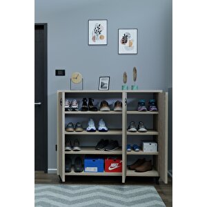 3 Kapaklı Ayakkabılık Çok Raflı Modern Ayakkabı Dolabı, Geniş Depolama Alanı, Kolay Kurulum Vestiyer
