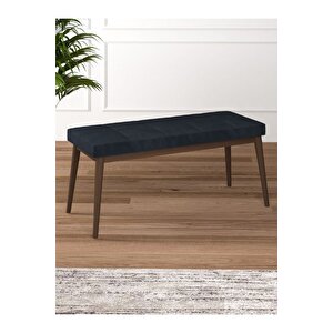 Tina Baby Face Modern Ceviz Ahşap Ayak Bench Oturak 90x40, Ayakkabılık Bank, Yatak Ucu Puf Antrasit