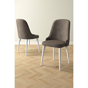 Ikon Beyaz 80x132 Açılabilir Mdf Masa Yemek Odası Takımı, Mutfak Takımı 4 Adet Sandalye