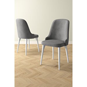 Ikon Beyaz 80x132 Açılabilir Mdf Masa Yemek Odası Takımı, Mutfak Takımı 4 Adet Sandalye