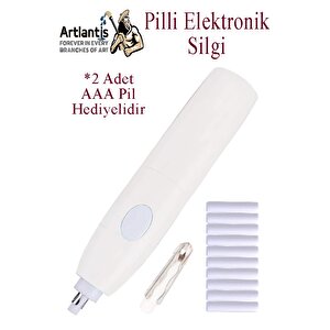 Elektronik Silgi Pilli 1 Paket Otomatik Elektrikli Taşınabilir Kalem Silgi Kara Kalem Eskiz Çizim Grafit