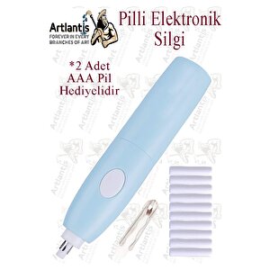 Elektronik Silgi Pilli 1 Paket Otomatik Elektrikli Taşınabilir Kalem Silgi Kara Kalem Eskiz Çizim Grafit