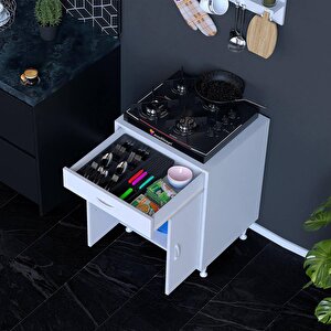 Doqu (l) Ocak Altı 1 Çekmece Ve Kapaklı 1 Tüp Gözlü Set 65 Cm Genişlik 48 Cm Derinlik 65 cm