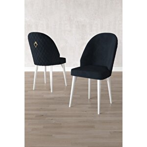 Milas Beyaz Mermer 80x132 Açılabilir Mdf Masa Yemek Odası Takımı, Mutfak Takımı 4 Sandalye, 1 Bench
