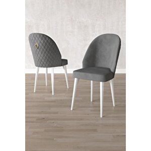 Milas Beyaz Mermer 80x132 Açılabilir Mdf Masa Yemek Odası Takımı, Mutfak Takımı 4 Sandalye, 1 Bench