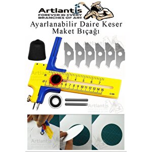 Daire Keser Maket Bıçağı Ayarlanabilir 11 Parça 1 Paket Yüksek Kaliteli Pvc Hassas Daire Kesici Kesme Pusula 15cm
