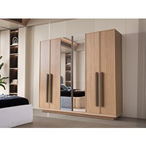 Boston 6 Kapaklı Gardırop %100 Mdf | Ücretsiz Teslimat Ve Kurulum