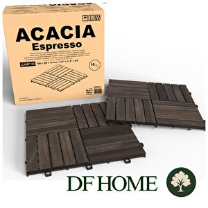 Ahşap Yer Karosu  Espresso Renk 30x30 (10 Adet= 0.9m2)
