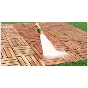 Ahşap Yer Karosu  Altın Tik Renk 30x30 (10 Adet= 0.9m2)