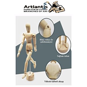 Ahşap İnsan Modeli 14 Cm A5 15x21cm Eskiz Defteri Dereceli Karakalem Seti Dağıtma Kalemi Hamur Silgi Kalemtraş
