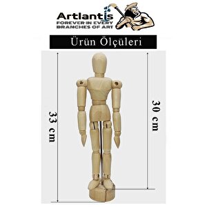 Ahşap İnsan Modeli 30 Cm 1 Paket İnsan Figürlü Ahşap Model Manken Resim Ressam Eğitimi Tahta Adam Kukla Stilist