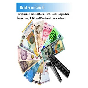Sahte Para Kalemi 1 Adet Para Kontrol Kalemi Sahte Gerçek Para Tespit Ayırt Etme Lira Dolar Euro