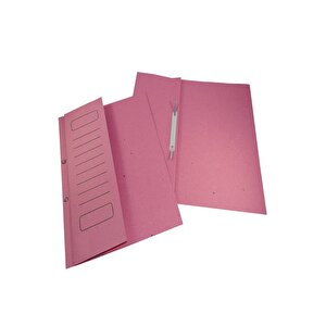 Yarım Kapak Telli Dosya Pembe Karton 5 Adet Karton Yarım Kapaklı Kapsüllü Dosya A4 Boy 24x32 Cm Klasör İçin Büro Ofis