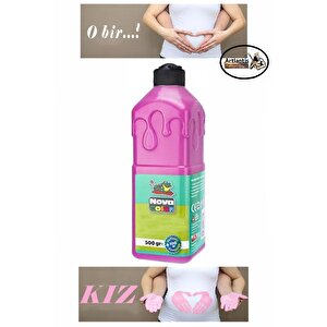 Pembe Cinsiyet Belirleme Parmak Boyası 1 Adet 500 Ml Kız Cinsiyet Açıklama Boyası Nova Color Yıkanabilir Zararsız