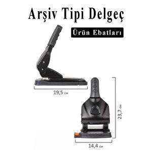 Büyük Delgeç 65 Yaprak Kapasiteli 1 Adet Arşiv Tipi Kollu Delgeç Metal Perfaratör Profesyonel Kağıt Delici Delgec