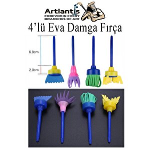 Eva Spatula Ve Damga Fırçası 8 Li 1 Paket Plastik Doku Tarağı Fırçası Okul Öncesi Boya Sünger Fırça Seti Çocuklar İçin