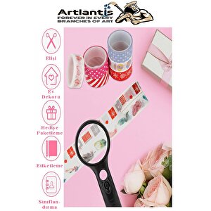 Renkli Desenli Bant 6 Adet 18mm X 3 Metre Dekoratif Desenli Bant Farklı Renklerde Gönderim Yapılmaktadır Desenli