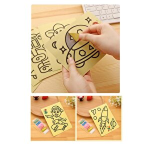 Kum Boyama Seti 1 Adet 20x30 Cm A4 Boyutunda Büyük Boy Kaliteli Kum Boyama Çalışması Tuz Boyama Etkinlik